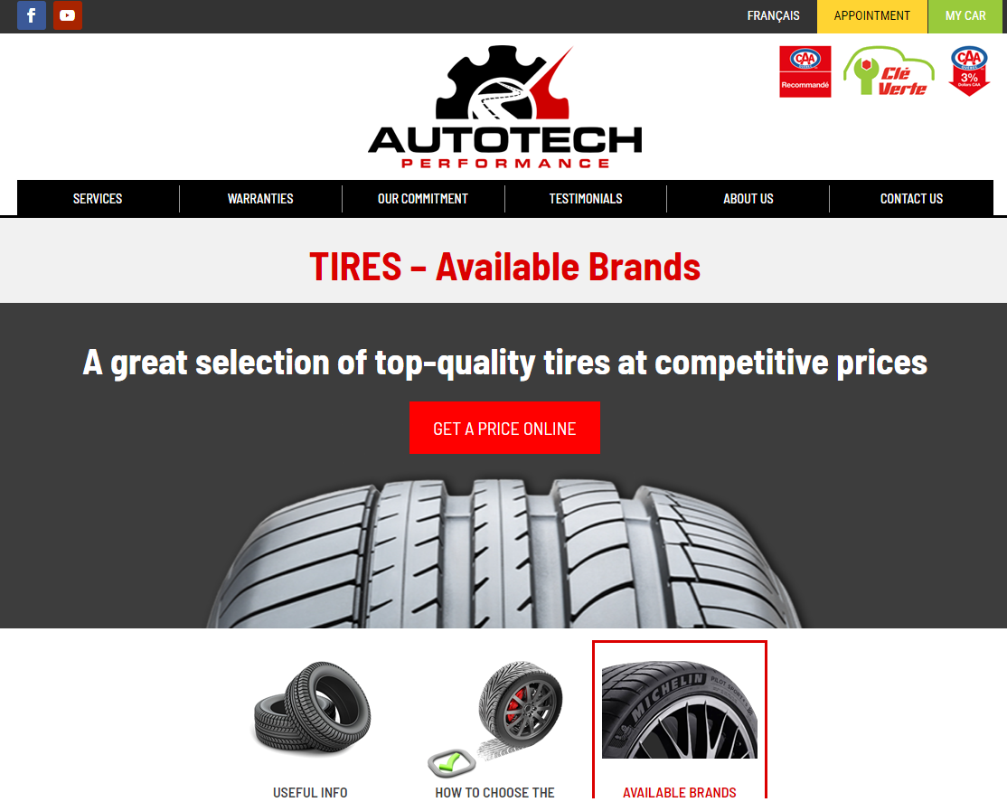 Autotech Performance - large selection of winter tire brands