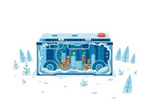 Batterie de voiture gelée au Québec